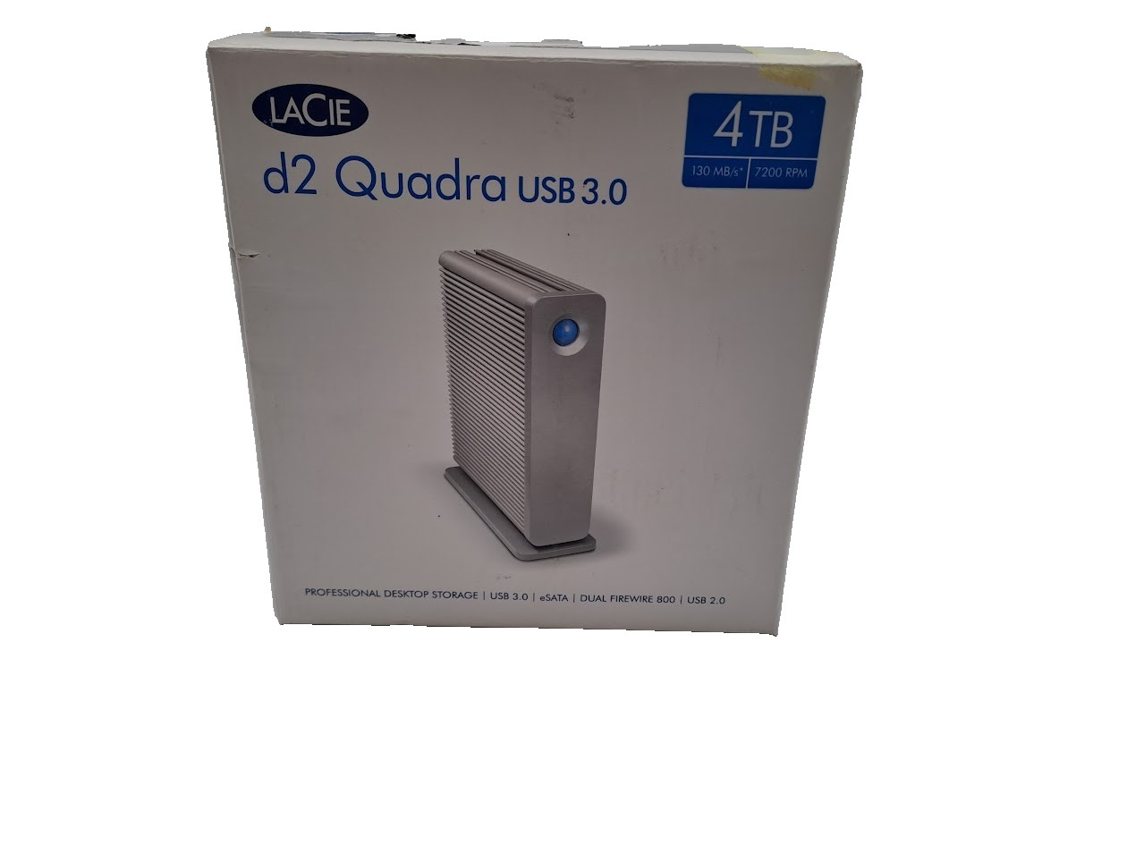 LACIE d2 Quadra USB 3.0 4TB Disktop Storage eSATA/Firewire800