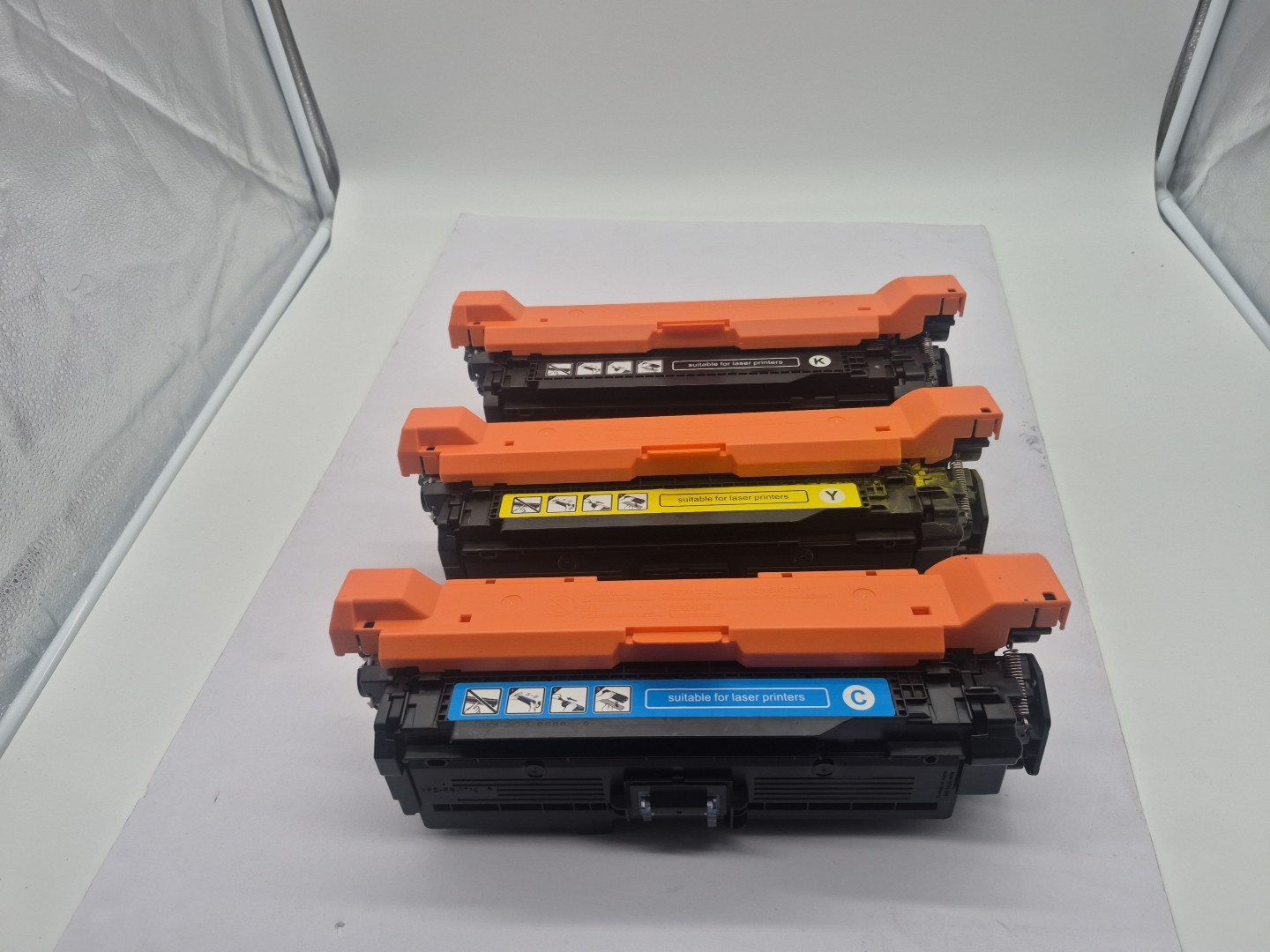 3PK LD CE400X Toner Compatible With HP 507X LaserJet B,Y,C.