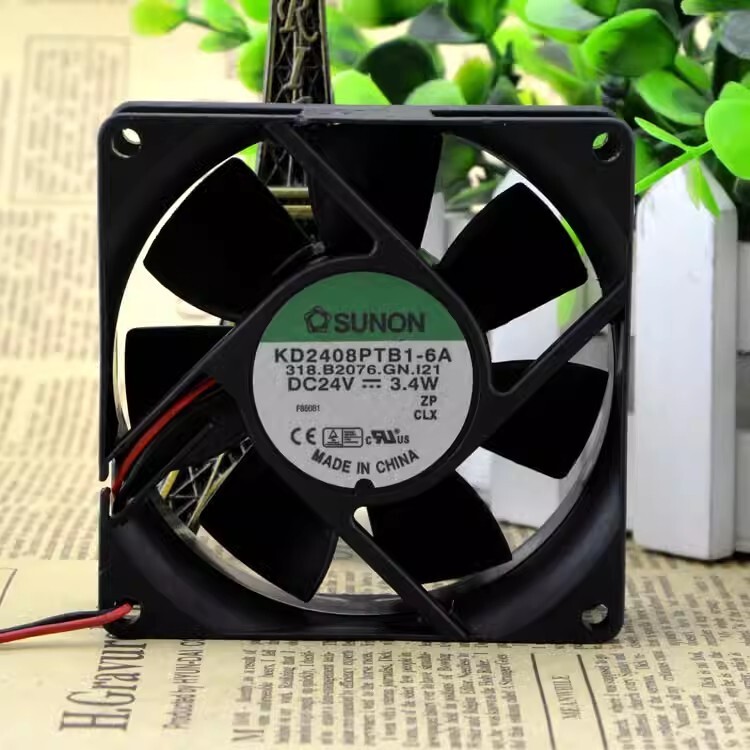 SUNON KD2408PTB1-6A 8025 DC24V 3.4W 2-Wire Inverter Fan