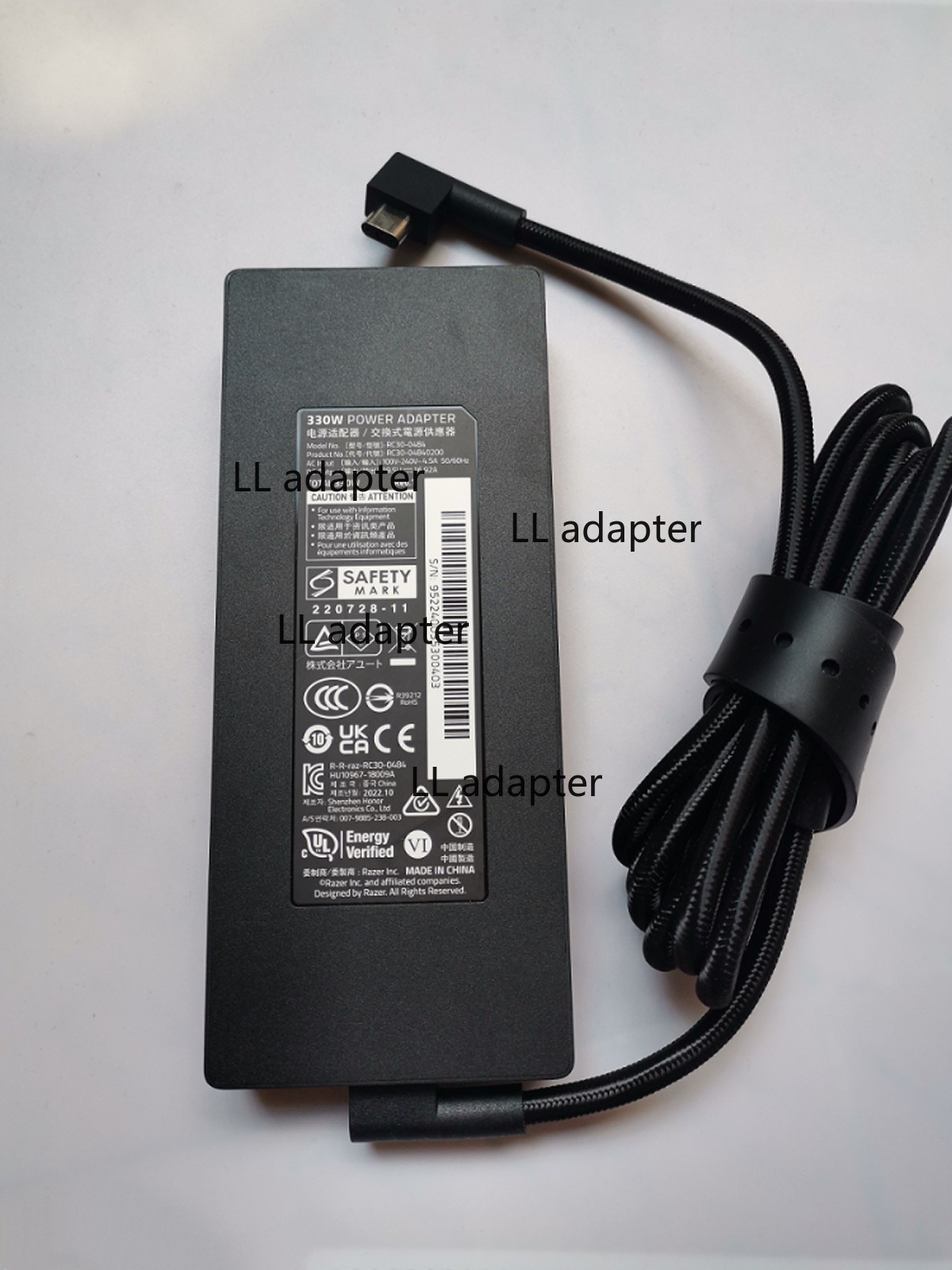 Original Razer 330W GaN Power Supply Blade 18/i9-13980HX/RTX4090 RC30-0484