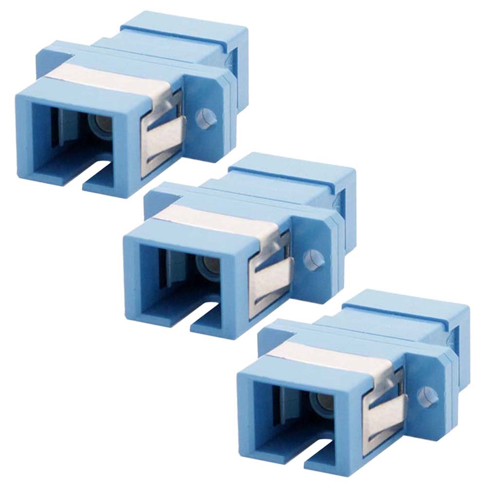 3 Pcs SC to SC Single Mode Simplex Fiber Optic Optical Coupler Adapter Connector