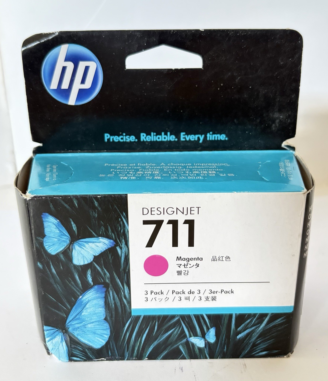 New Sealed OEM HP 711 3-pack 29-ml Magenta DesignJet Ink Cartridge, EXP:2017
