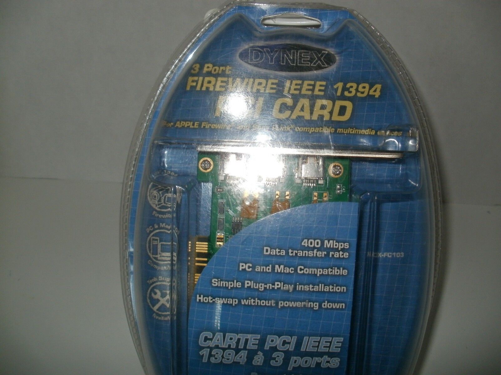 Dynes 3 Port FireWire IEEE 1394 PCI CARD 