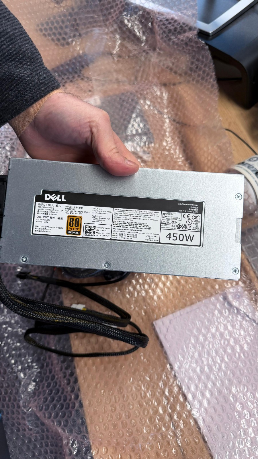 Dell D450E-S0 Power Supply with Cable For Select Poweredge Rack Servers - P34M3