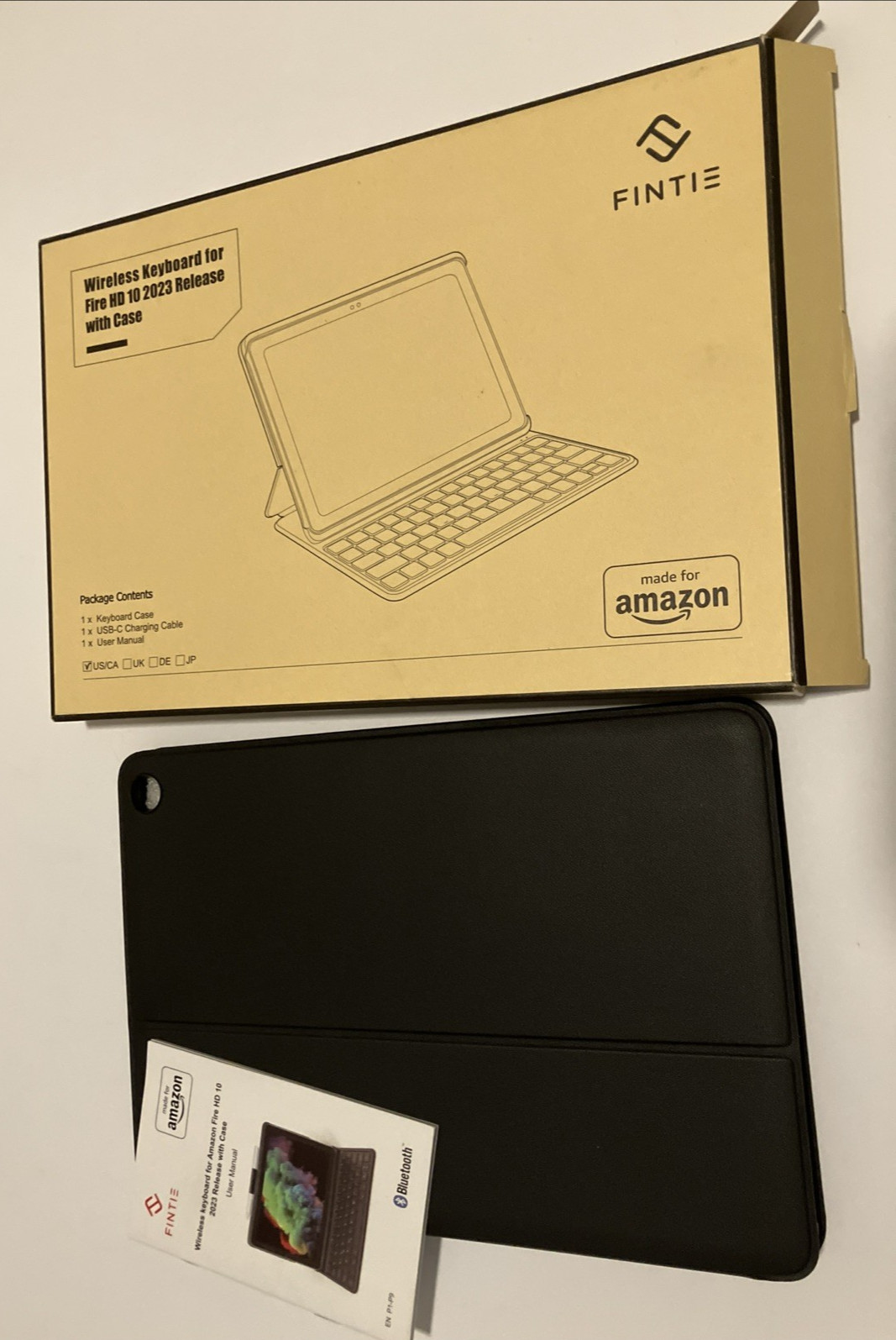 Open Box - Amazon Bluetooth Keyboard Case for Fire HD 10 (13th Gen, 2023 Release