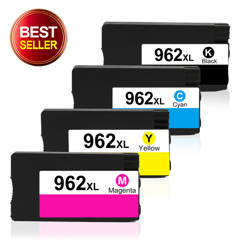 4PCS 962-XL Printer Ink for HP OfficeJet Pro 9010 9015 9016 9018 9020 9025 9019