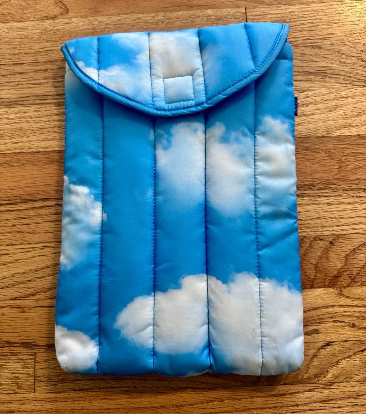 BAGGU CLOUDS Nylon Puffy Laptop Sleeve RETIRED Print Used See Pics