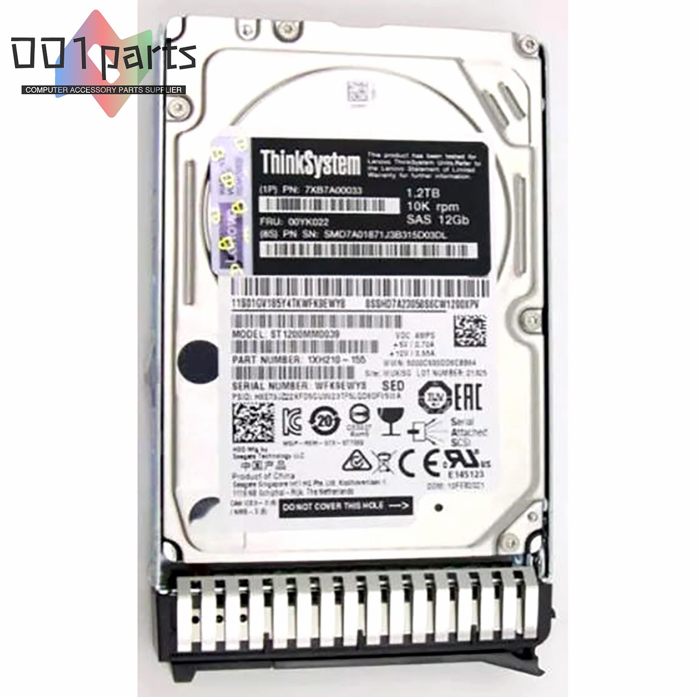 Lenovo ThinkSystem Hard Drive HDD 00YK022 1.2TB 10K SAS 12Gbs 2.5'' 7XB7A00033