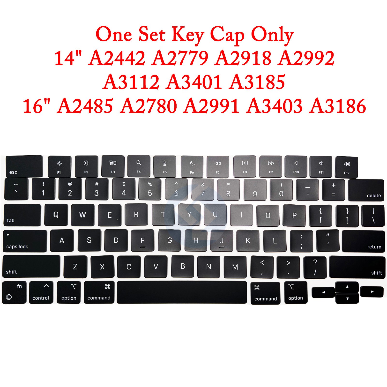 NEW One Set Replacement Keyboard Key Cap Macbook Pro 14" A3112 A3401 A3185 2024