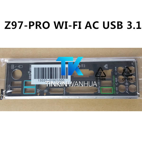 IO I/O SHIELD back plate BLENDE BRACKET for ASUS Z97-PRO WI-FI AC USB 3.1