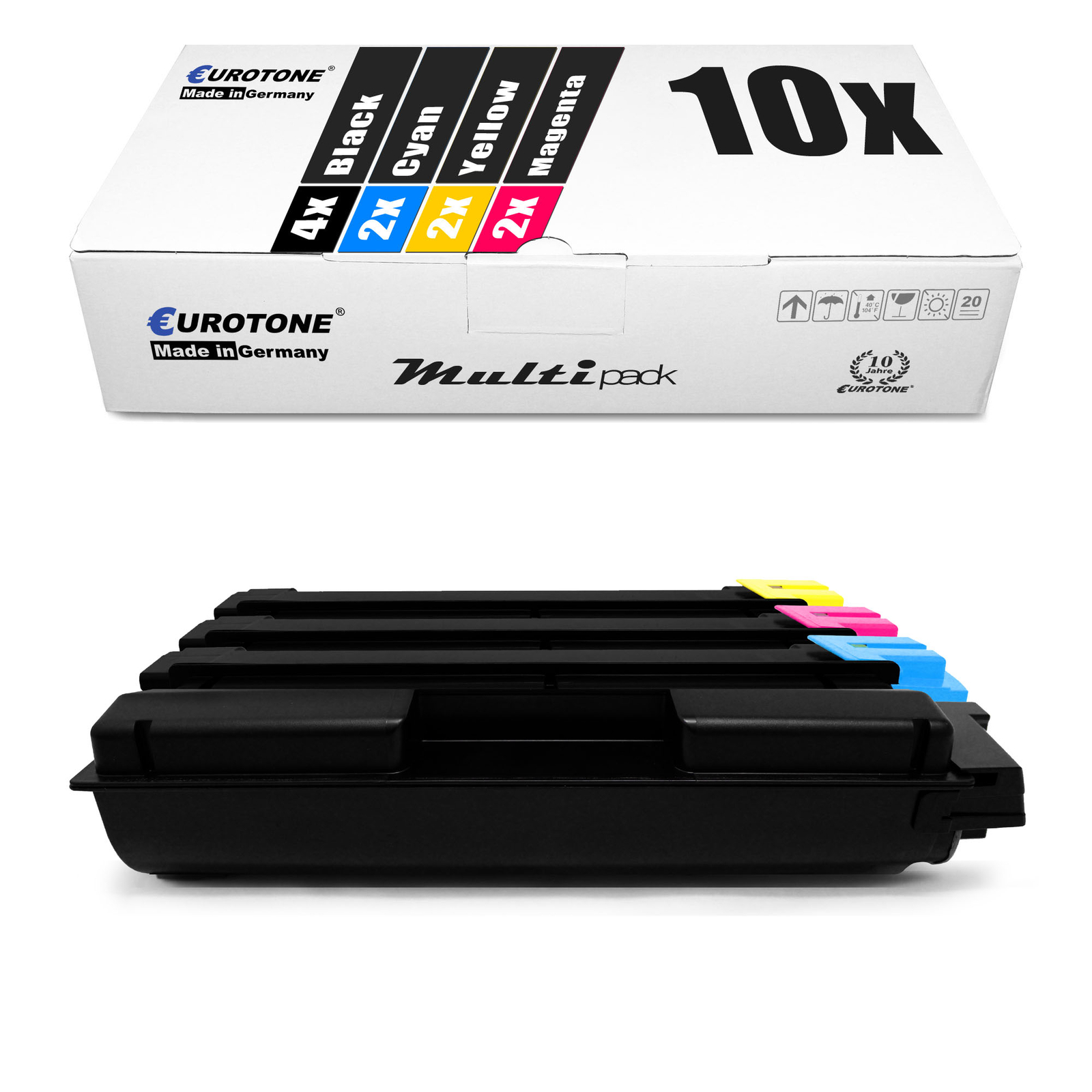 10X Eurotone Eco Cartridge For Kyocera Ecosys P-7040-CDN