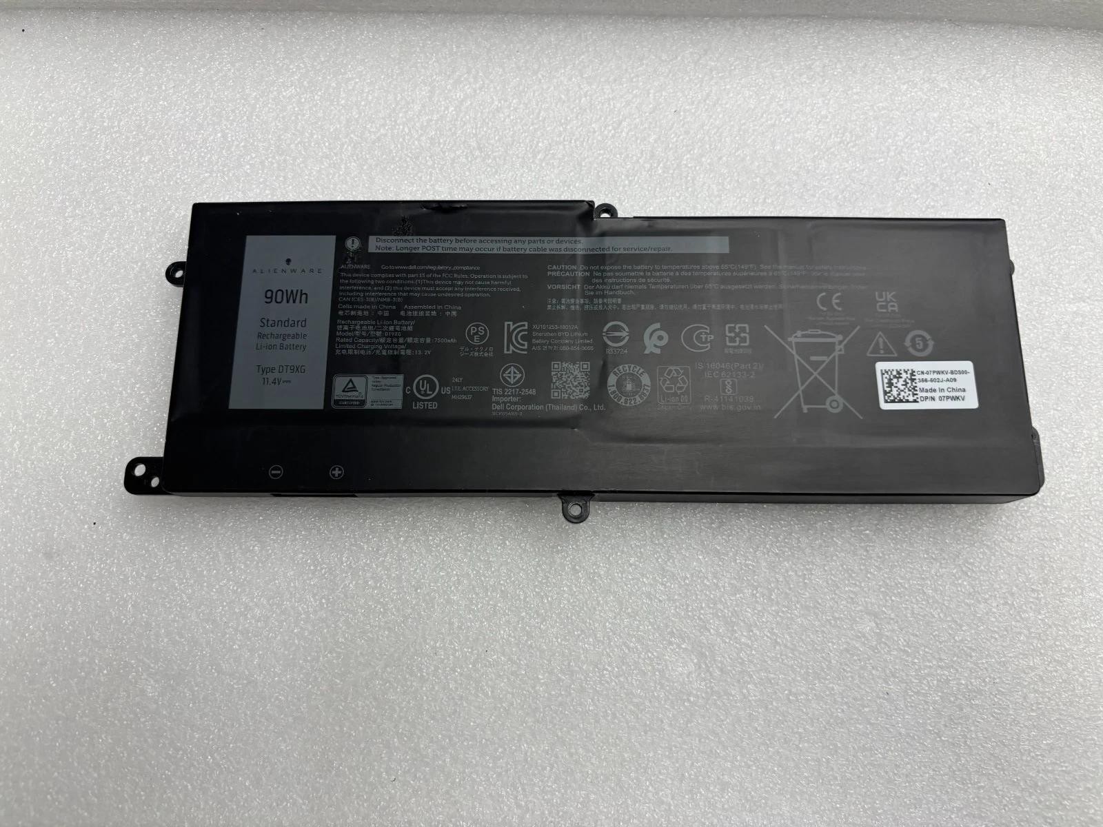 DELL 90Wh DT9XG Battery Dell Alienware Area 51m R1 R2 ALWA51M 07PWKV 0KJYFY