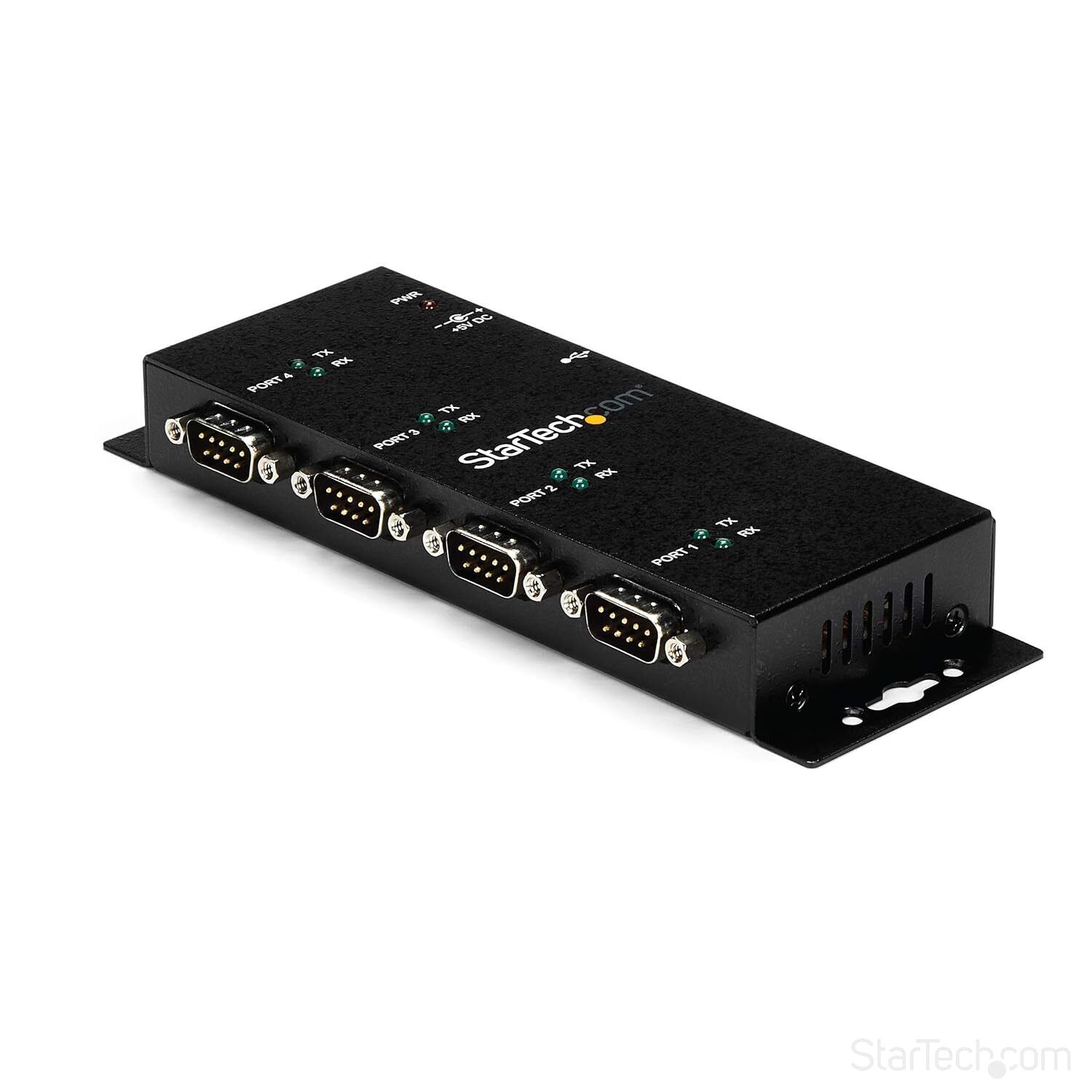 StarTech.com 4 Port USB to Serial RS232 Adapter - Wall Mount - Din Rail - COM