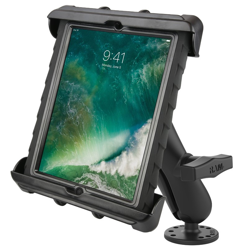 RAM 1.5" Ball Flat Surface Mount w/ Large Tablet Holder Fits iPad & More w/ Case