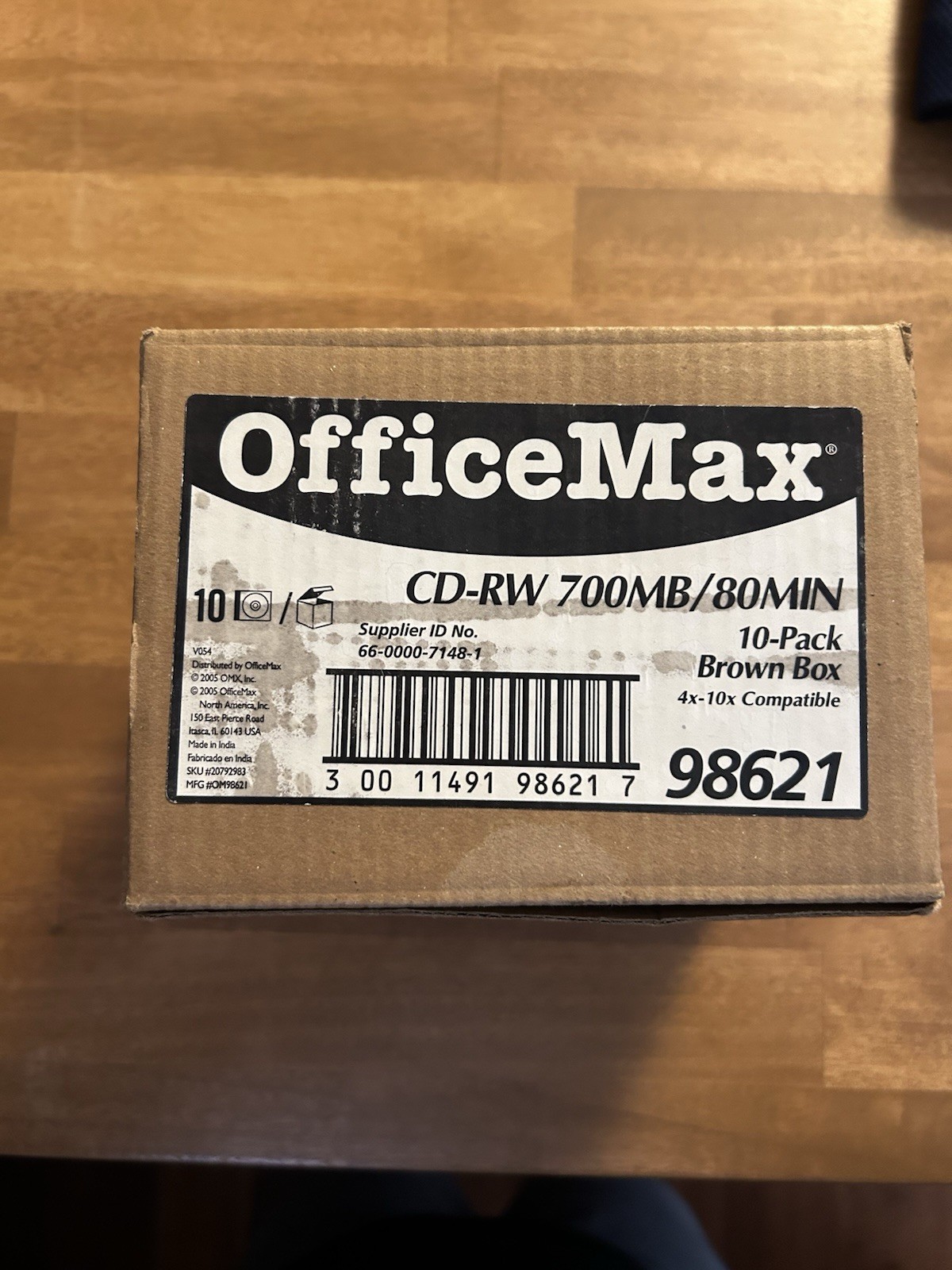 OfficeMax CD-RW 10 Pack 4x80 Min 700 MB Rewritable CD w/Jewel Cases NEW