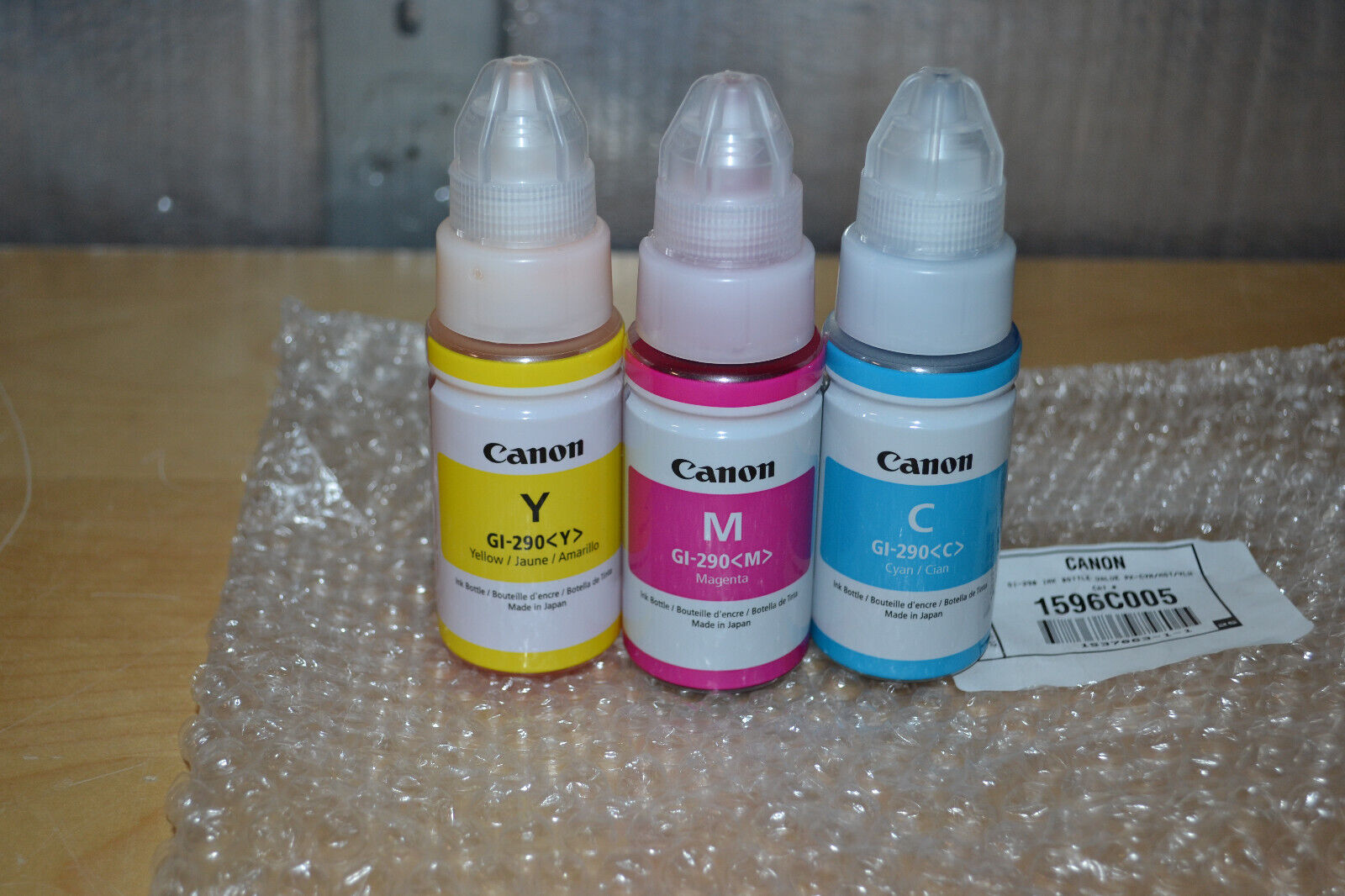 Canon ~  GI-290 3-Pack Ink Bottles ~ Cyan/Magenta/Yellow OEM Genuine  ~  e