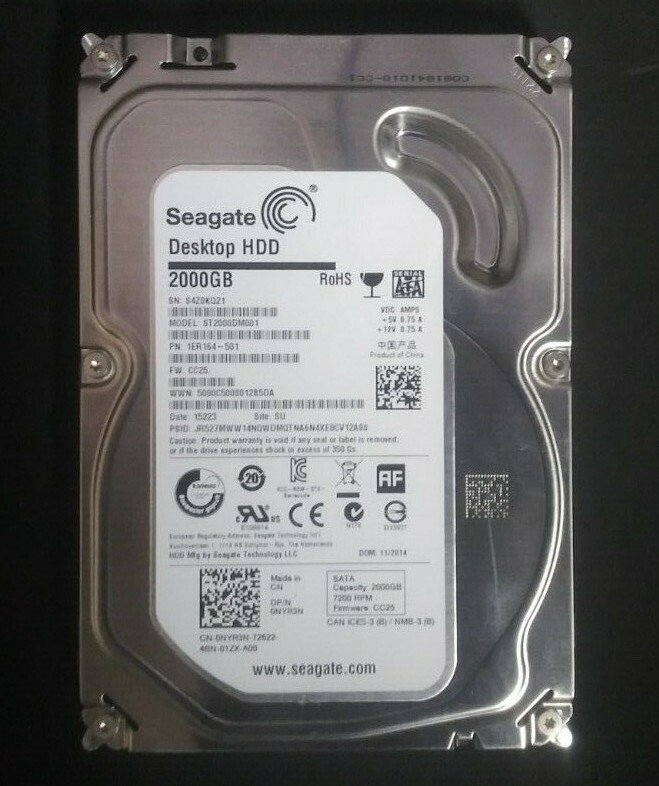 Seagate 2000 GB ST2000DM001 HDD