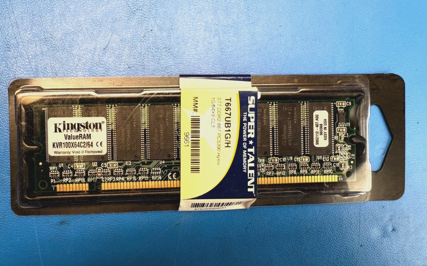 Kingston PC-100 64 MB DIMM 100 MHz SDRAM Memory (KVR100X64C2/64) STT DDR2-667
