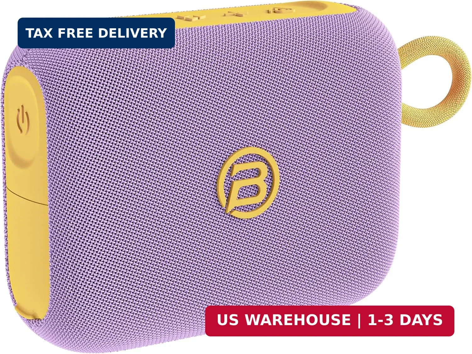 BUGANI Rove Go 5 Portable Bluetooth Speaker, IP67 for Outdoor Shower Purple