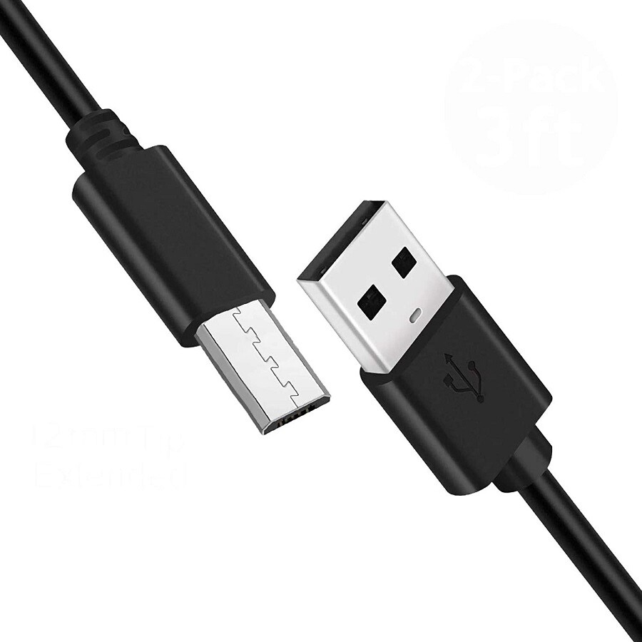 2x Micro USB Extra Long Plug Cable for Samsung Galaxy Note 5 4 2 /Edge i9250 AU