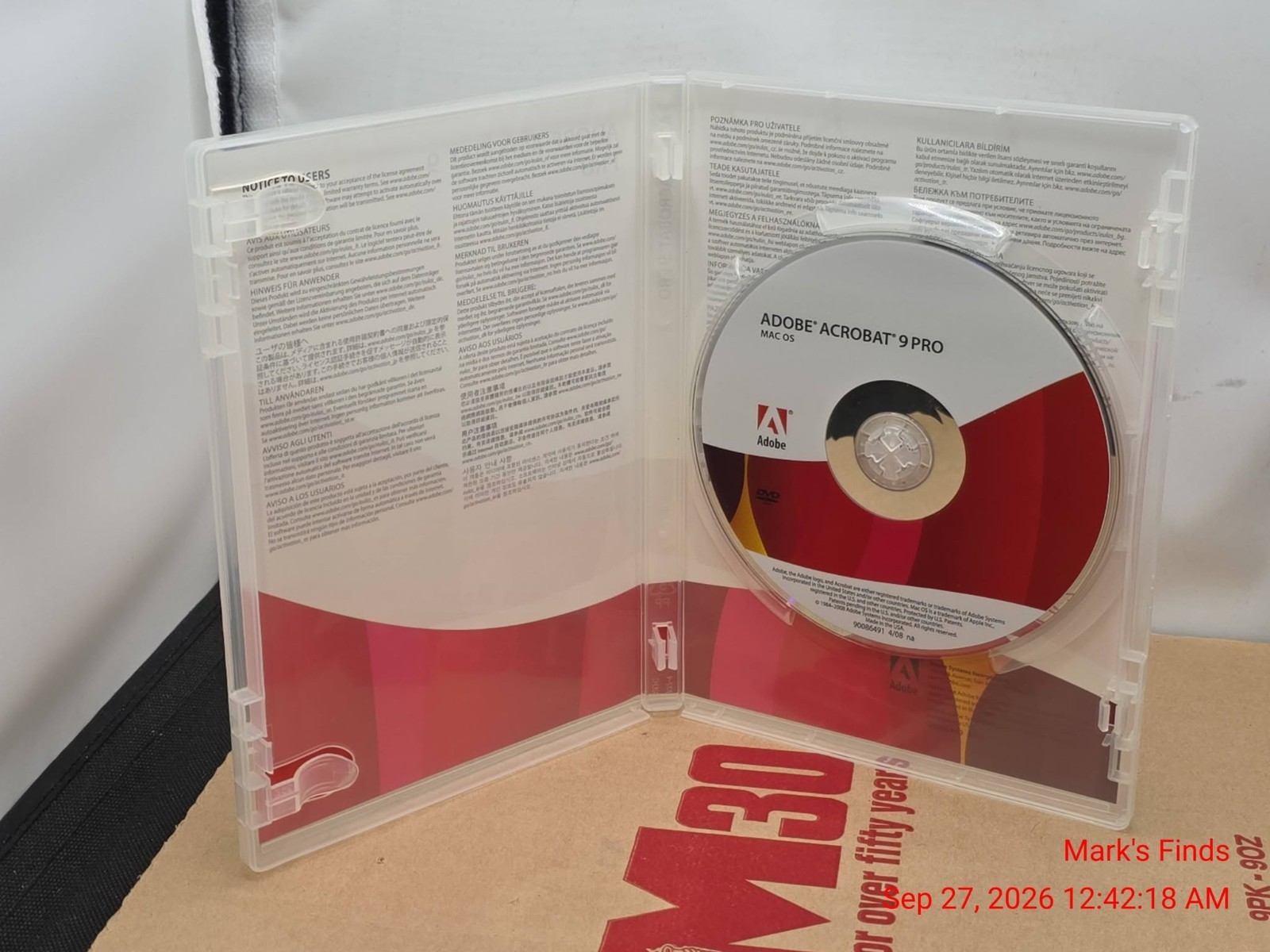 Adobe Acrobat 9 Pro Software MAC OS DVD Serial Number Included