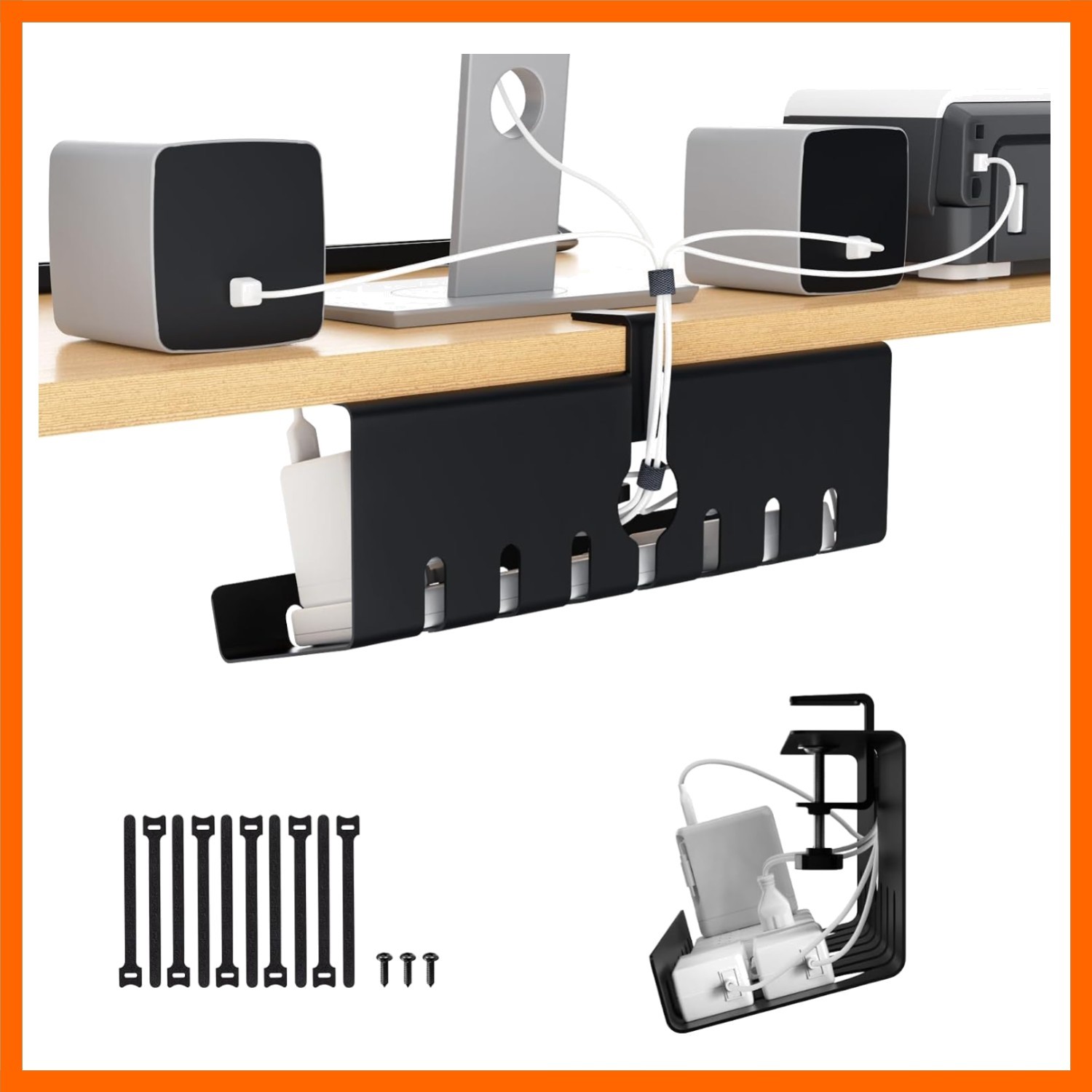 Versatile 17-Inch Cable Organizer - Perfect for Home/Office & Gaming Desks