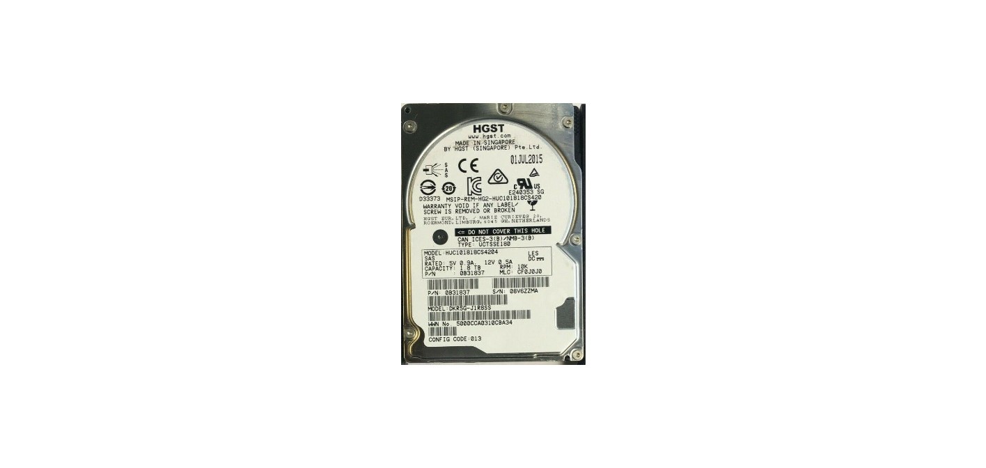 HITACHI 2.5IN 1.8TB SAS 10K 12Gbps HUC101818CS4204 Condition Used