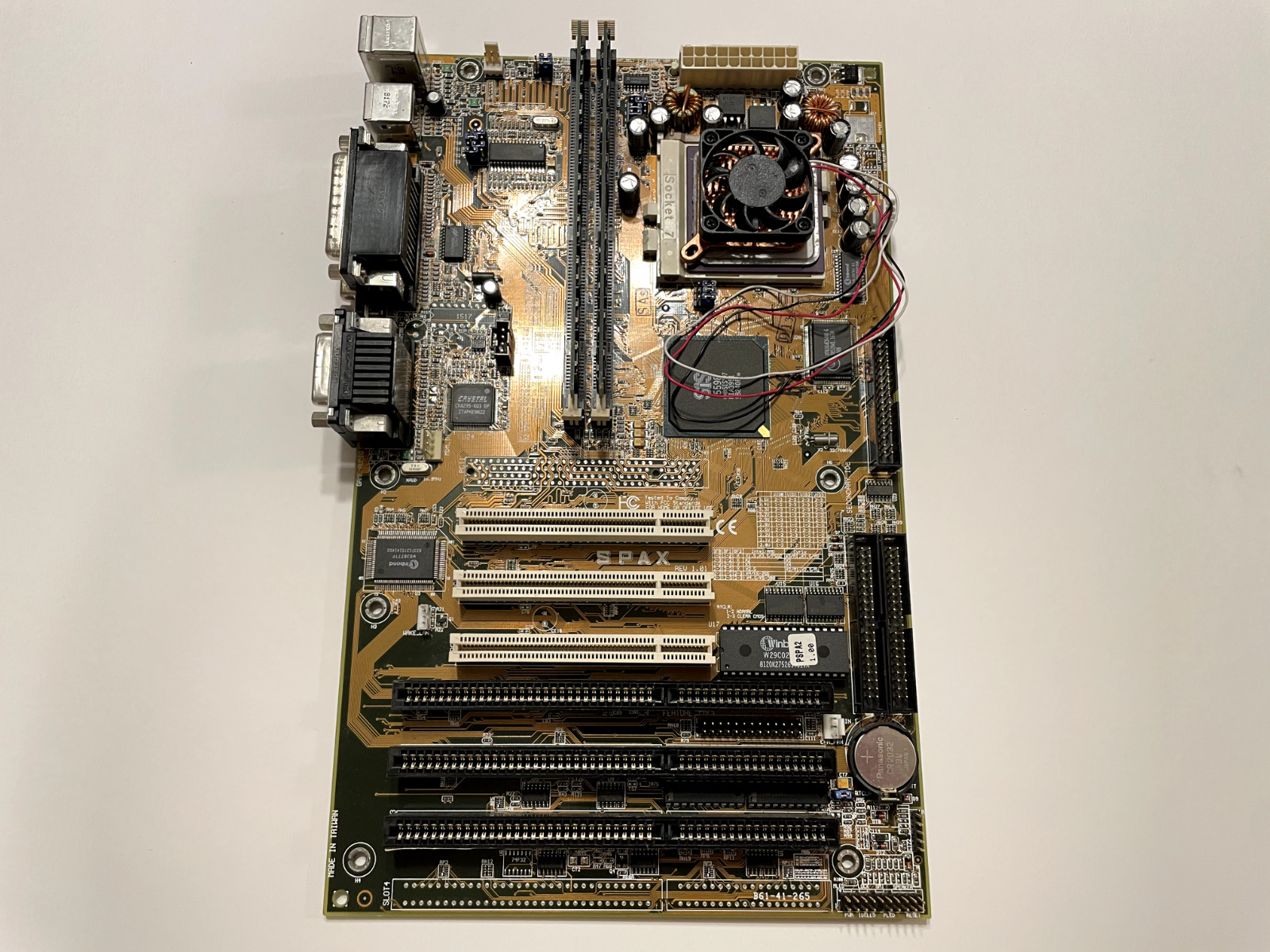 HP ASUS SPAX Motherboard ATX Socket 7 AMD K6 300MHz 48MB Ram - TESTED