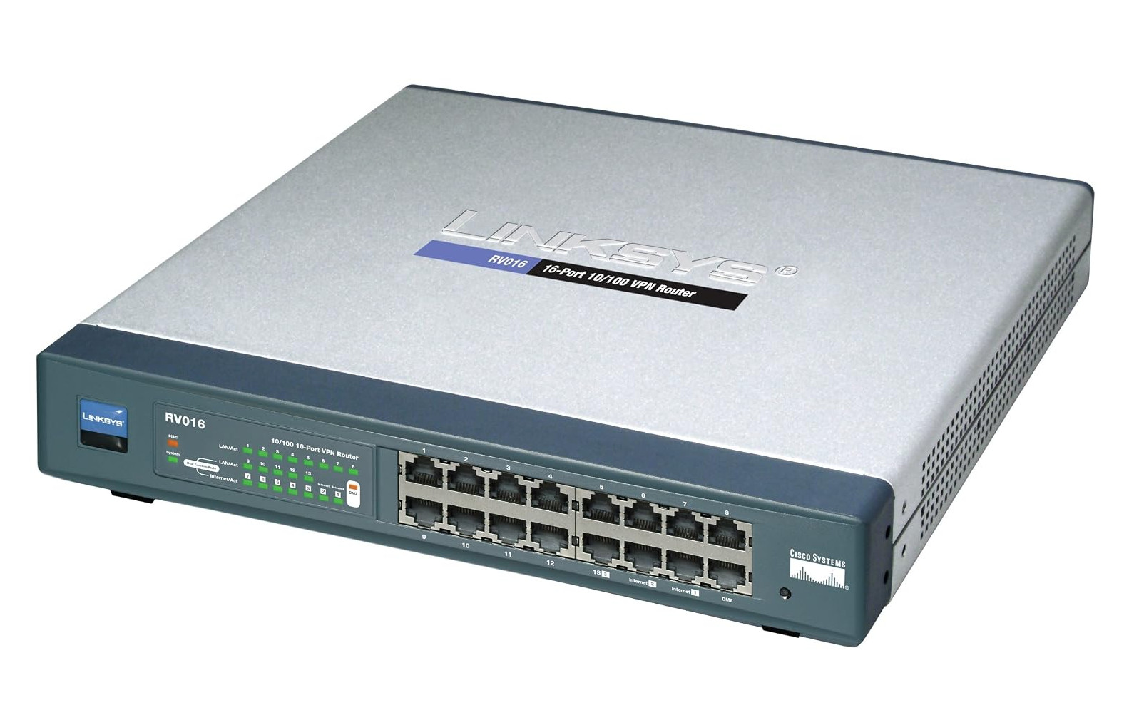 Linksys RV016 10/100 16-Port VPN Router Multi-WAN Rackmount Metal NEW