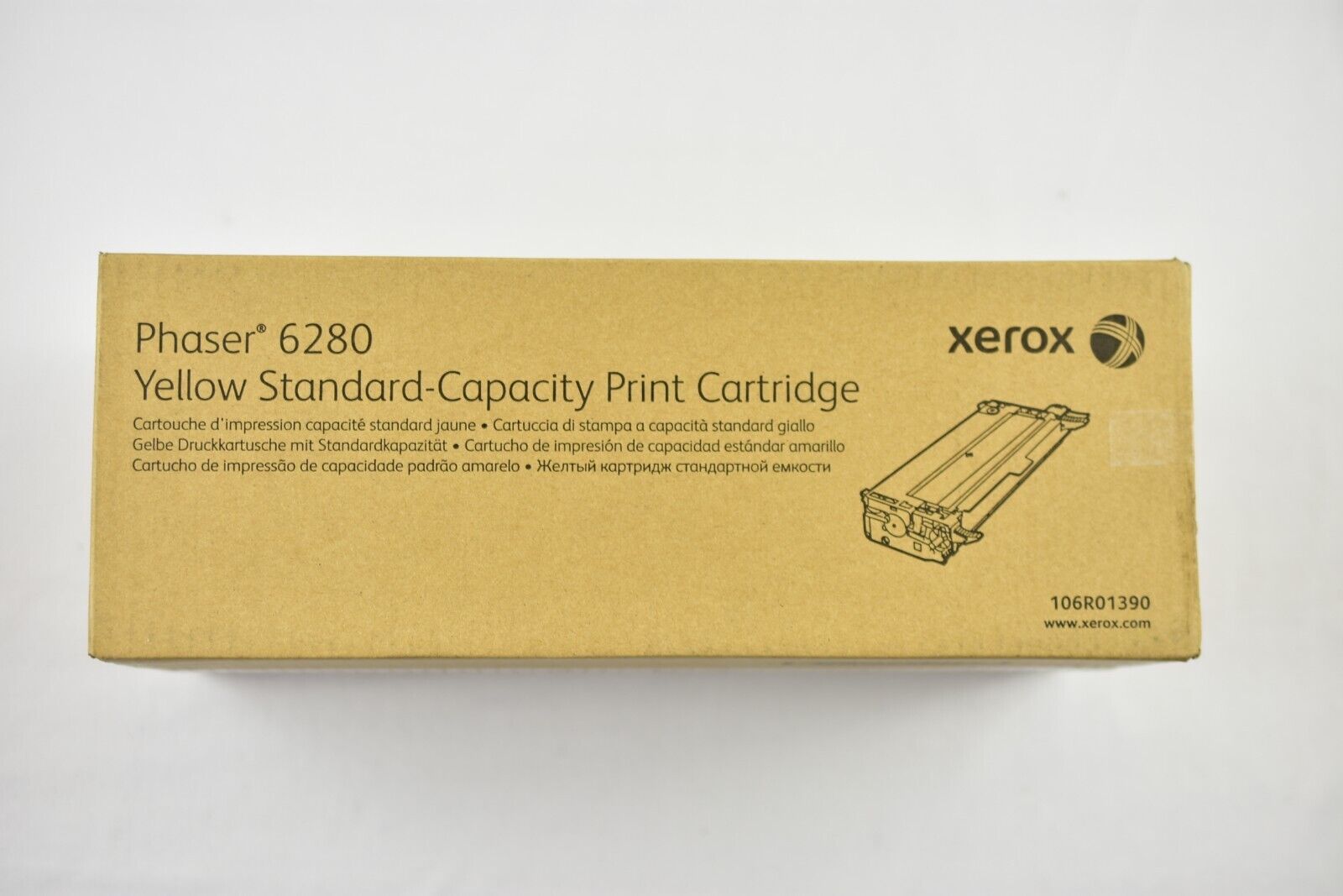 Xerox 106R01390 Yellow Standard Capacity Toner Cartridge  for Phaser 6280