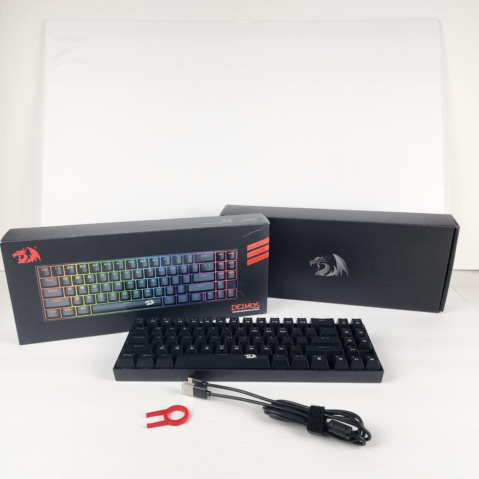 Redragon Deimos K599-KRS Black 1000mA 5V Portable RGB Wireless Gaming Keyboard