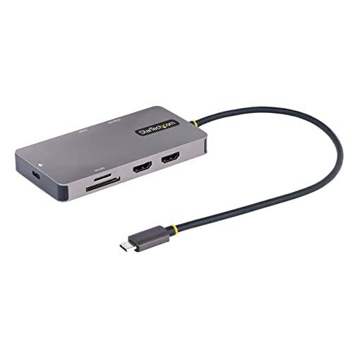 StarTech.com USB C Multiport Adapter, Dual HDMI, 4K 60Hz, 2x 5Gbps USB-A 3.1