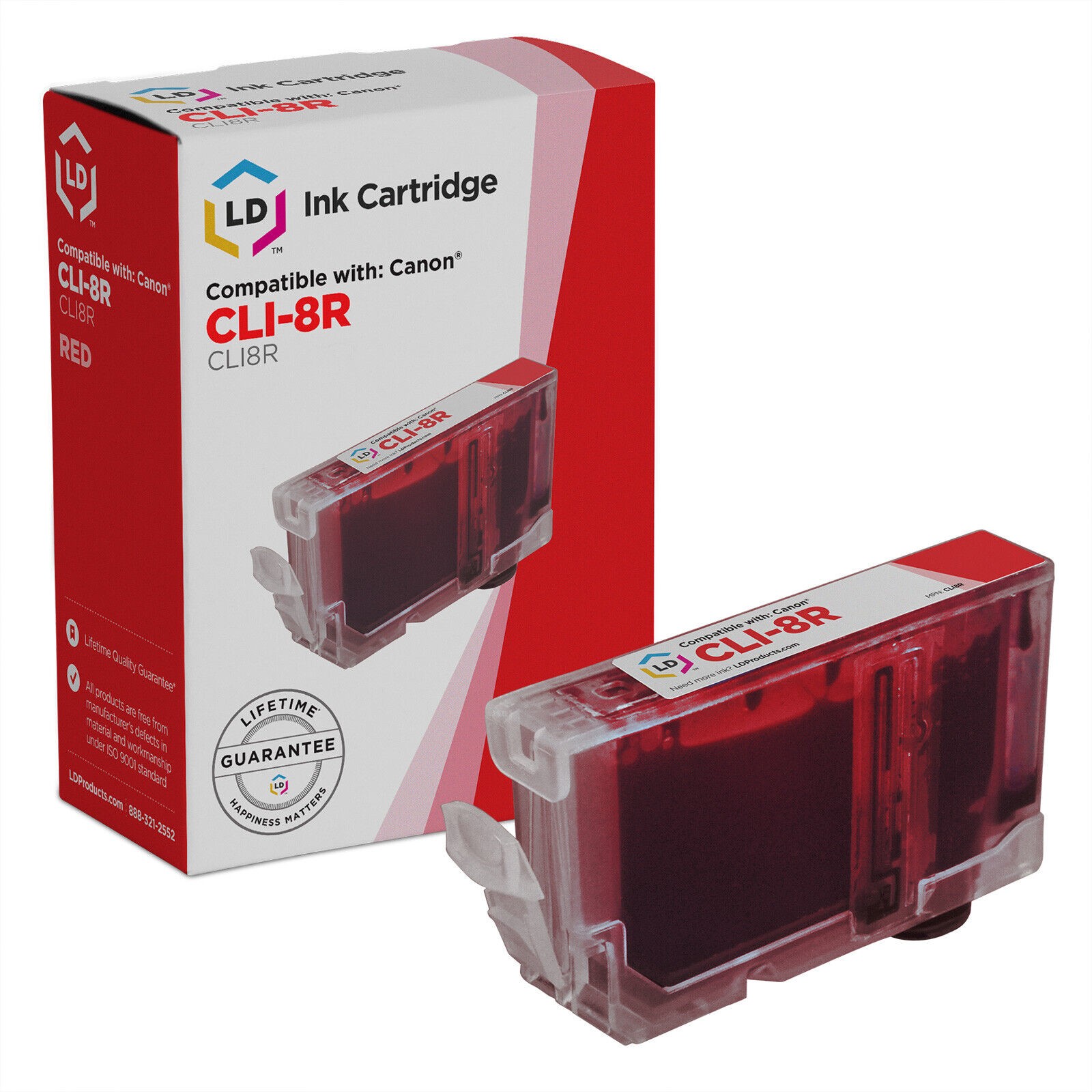 LD 0626B002 CLI8R CLI8 Red Ink Cartridge for Canon PIXMA iP4200 iP5200 iP6700D