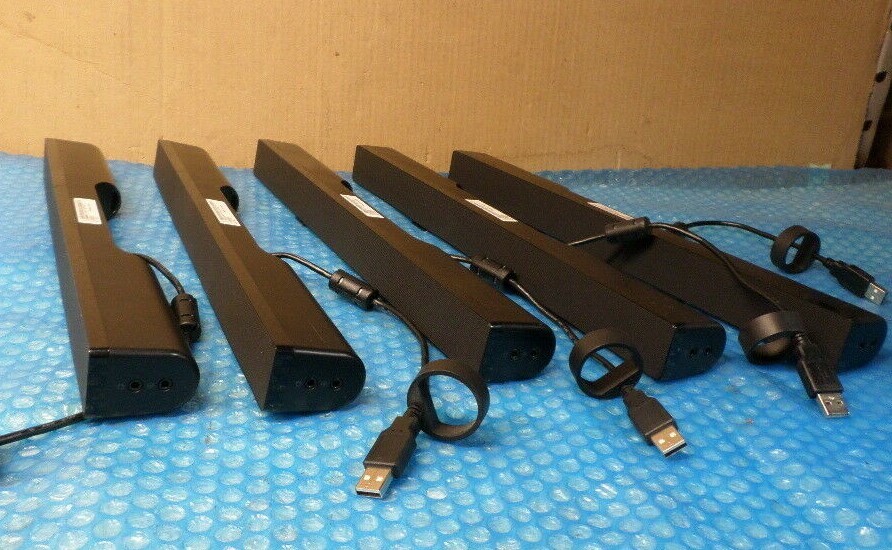 LOT OF 5 Dell AC511 USB Powered Stereo Speaker Soundbar for UltraSharp - MN008 