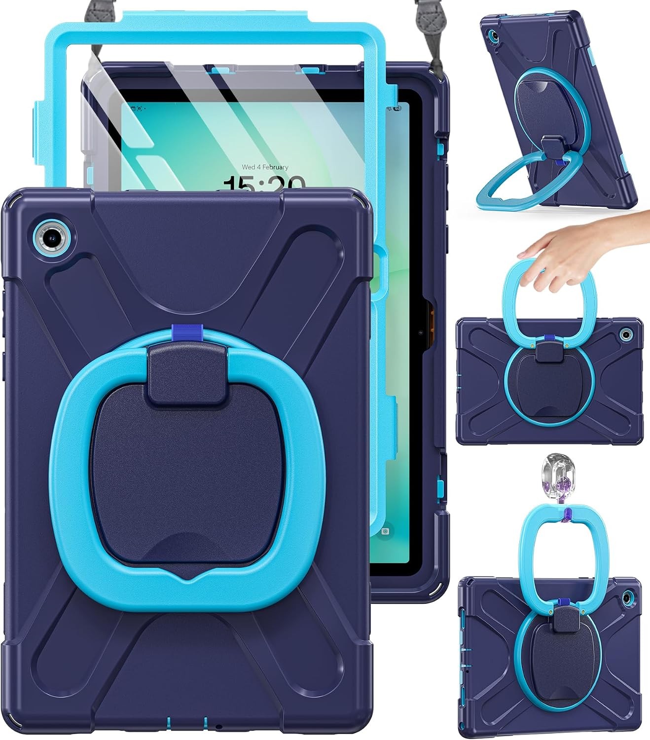 Case for Samsung Galaxy Tab A11+ Plus 2025, Protective Silicone Cover, Kickstand