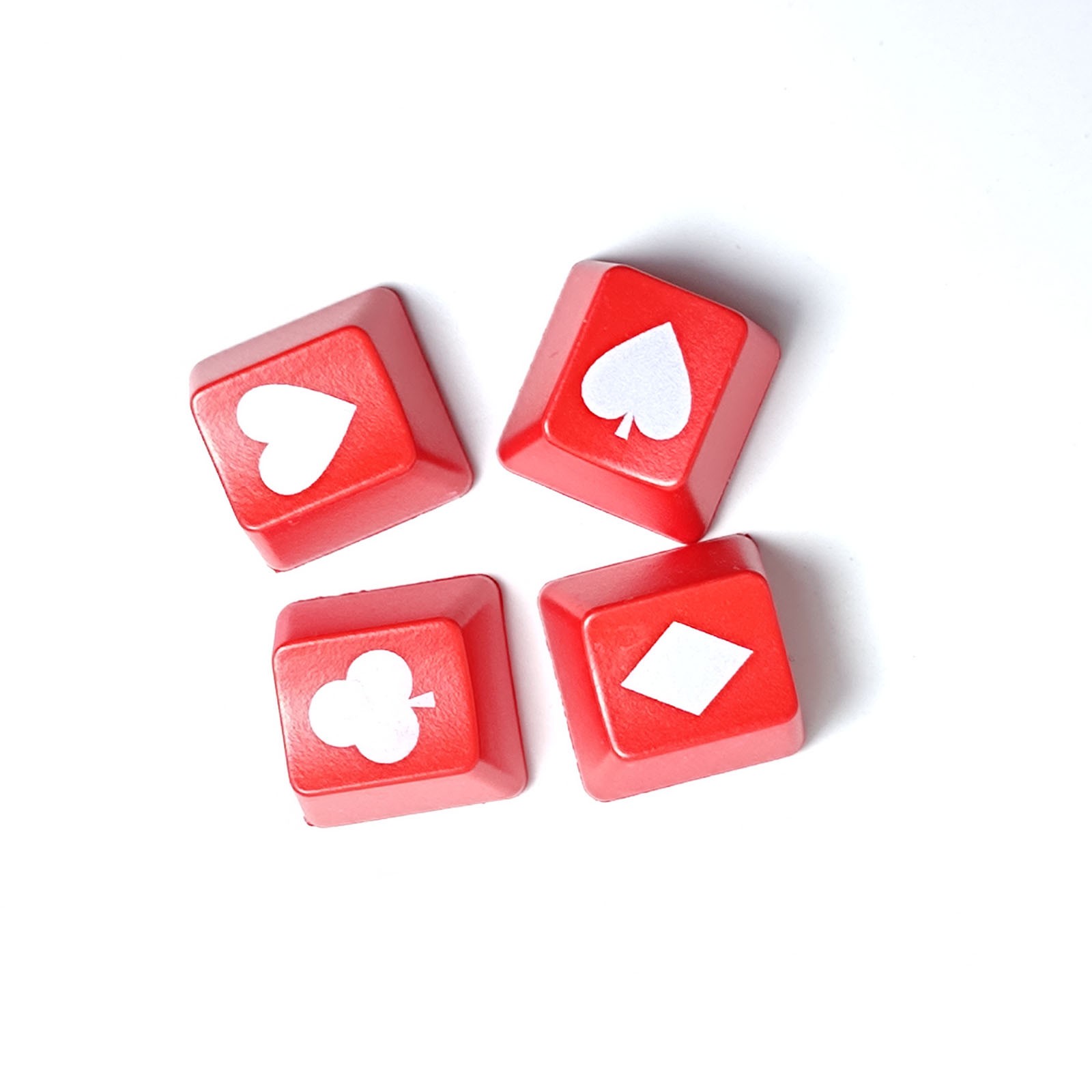 4 PCS Red ABS keycaps Translucent Keycaps OEM R4 Poker Keycaps Keyboard