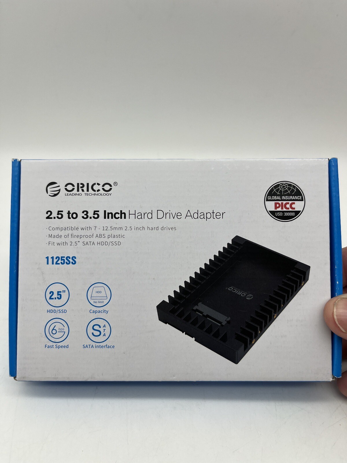 ORICO 1125SS 2.5 Inch to 3.5 Inch HDD Adapter SSD Hard Disk Drive Caddy US