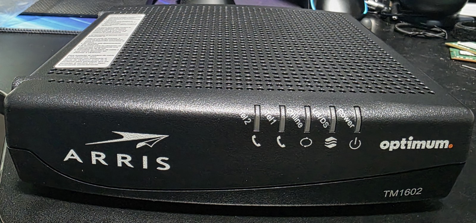 ARRIS TM1602A DOCSIS 3.0 Telephony Cable Modem Optimum - Never Activated