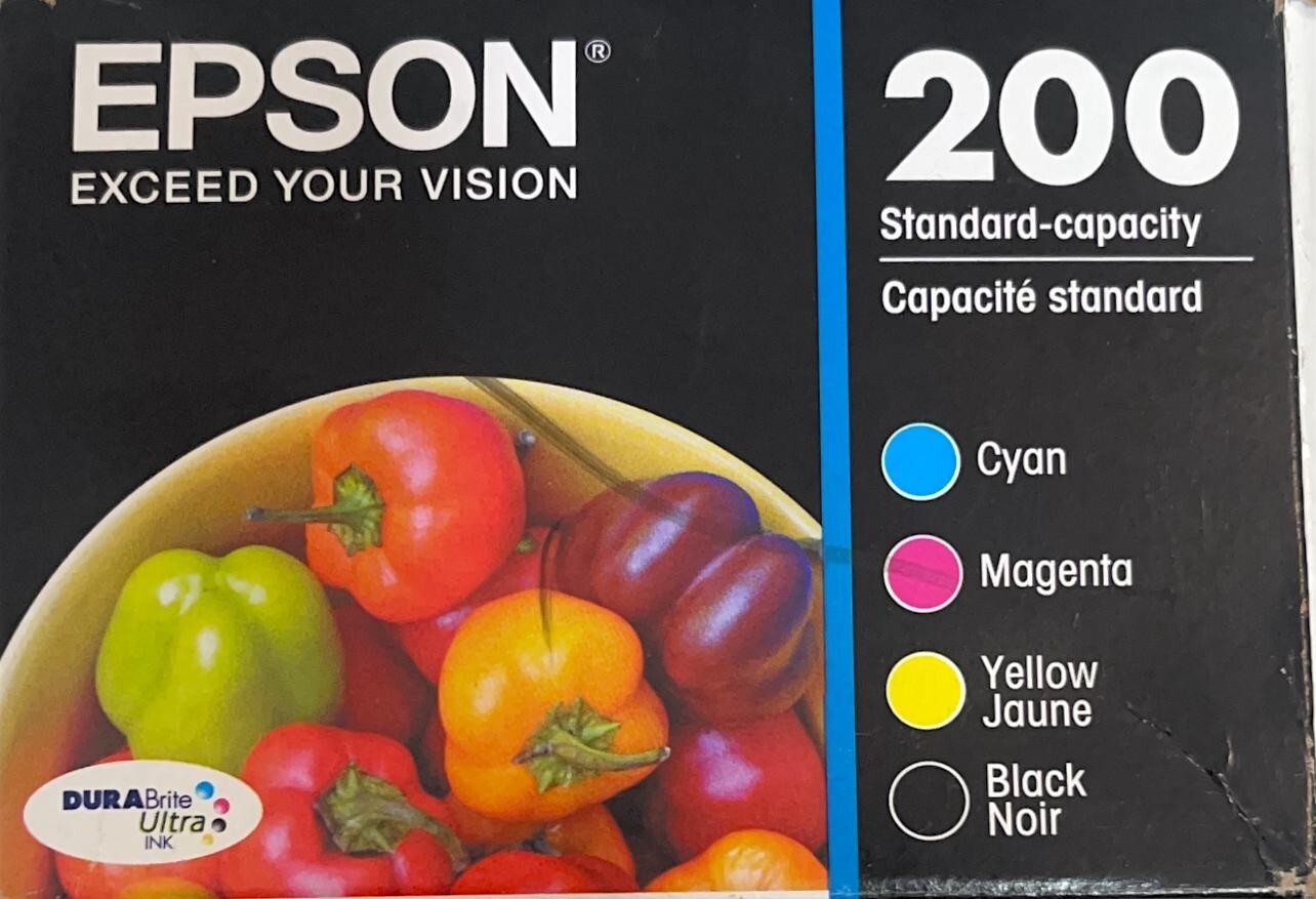 Epson 200 Single, 2pk, 3pk, & 4pk Ink Cartridges -Yellow, Magenta, Cyan,