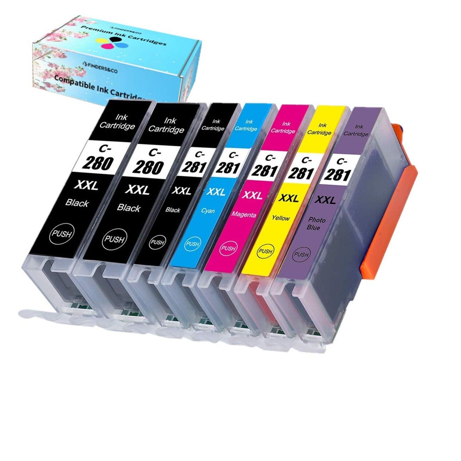 F FINDERS&CO Compatible Ink Cartridge Replacement for Canon PGI-280 CLI-281 X...
