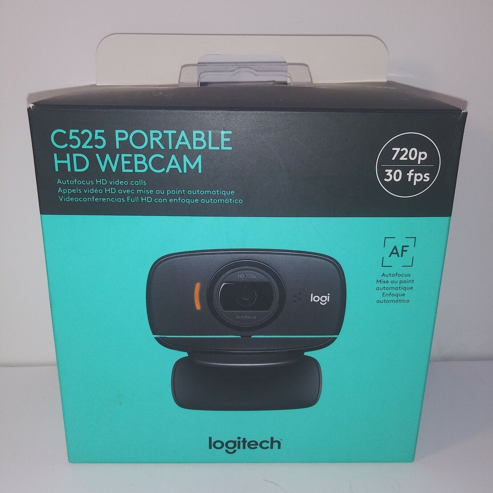 NEW Logitech C525 HD Webcam USB Portable 360 Rotating 720p Video AutoFocus Mic 