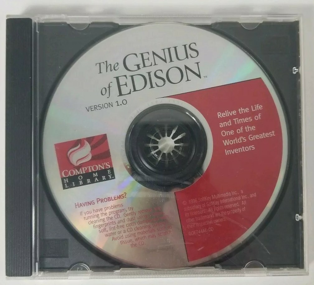 The Genius of Edison Version CD ROM 1.0 1996 Comptons New Media 