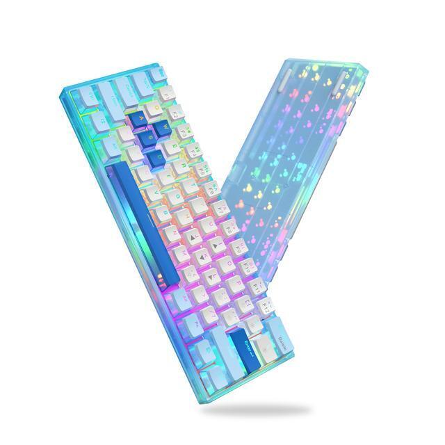 Wk61 Mechanical Keyboard 61 Keys Hotswap 60% Layout Rgb Backlit Gaming