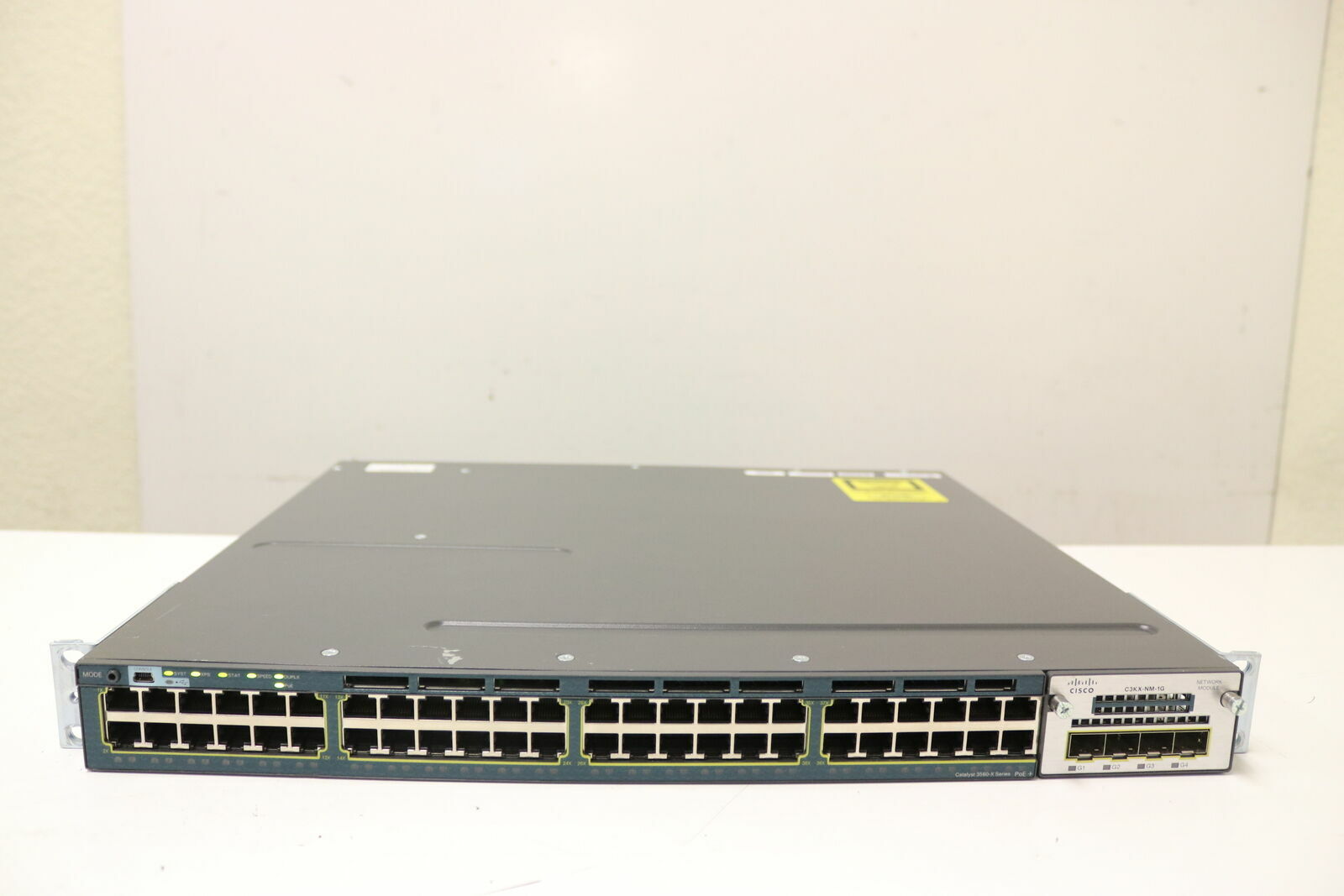 Cisco WS-C3560X-48PF-S•48-Port PoE Ggabit Switch 1xC3KX-PWR-1100WAC 1xC3KX-NM-1G