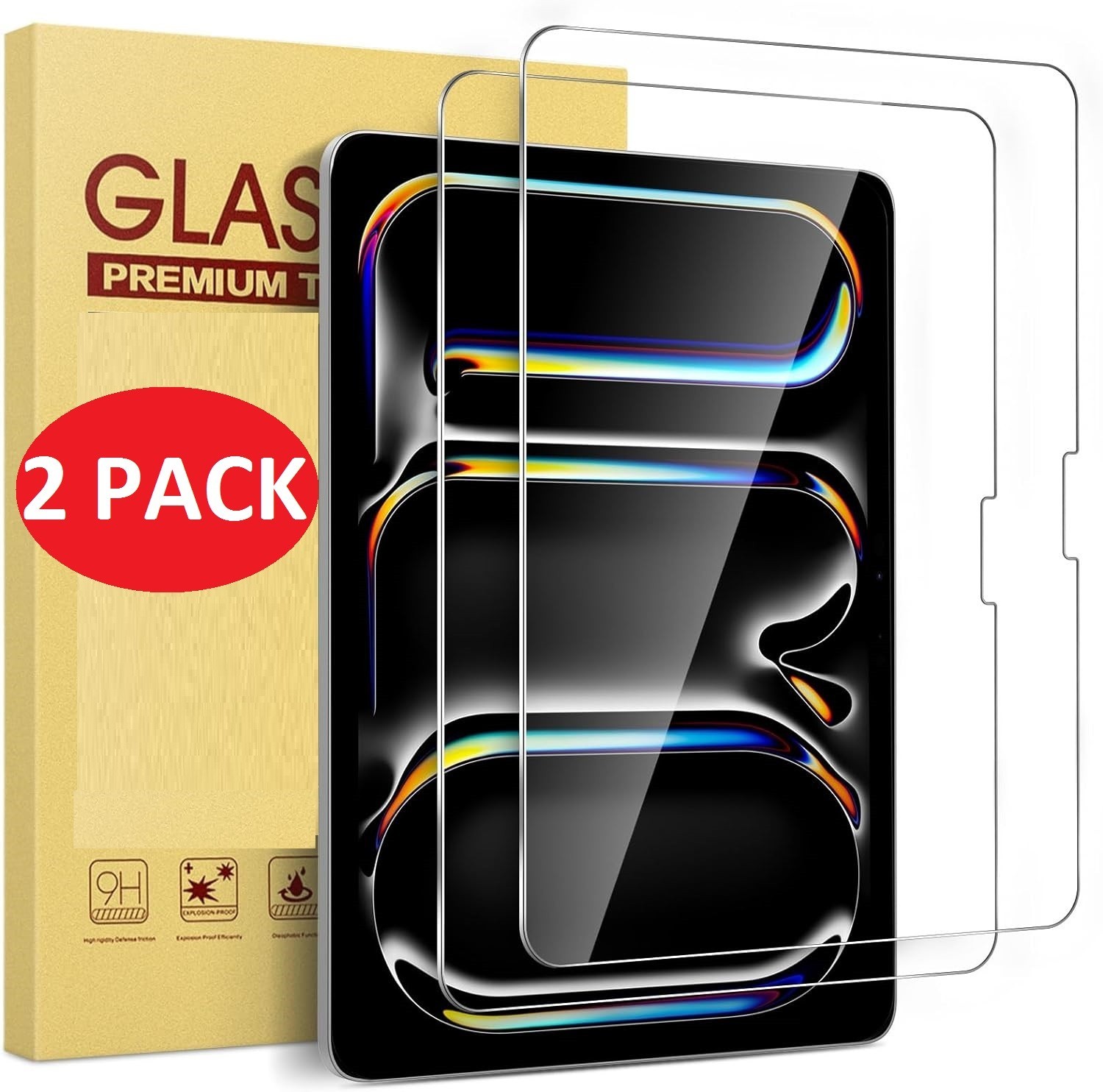 2pcs iPad Pro 13 Tempered Glass Screen Protector for 13 Inch iPad Pro M5/M4 Chip