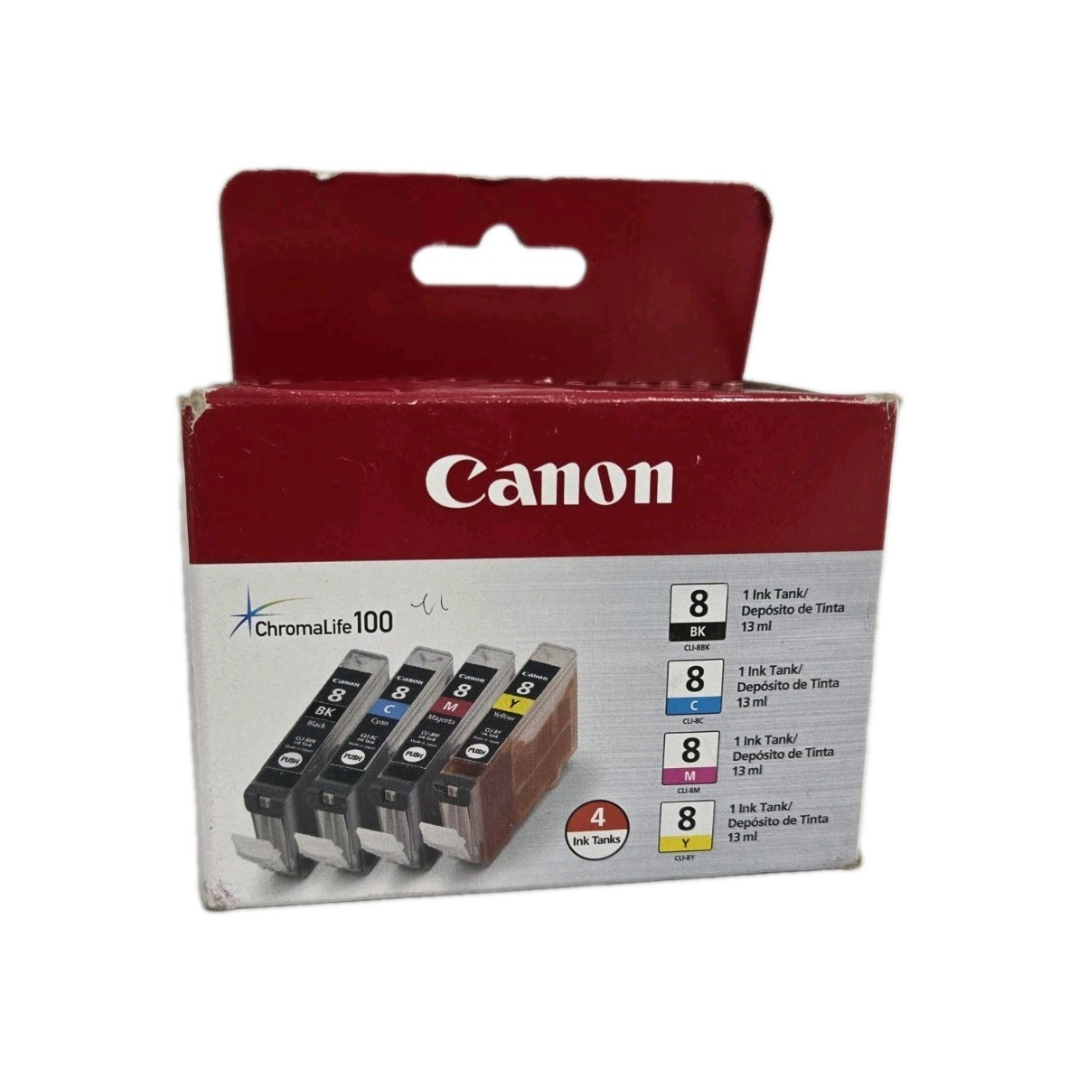 NEW SEALED Canon ChromaLife 100 CLI-8 Ink 4 Pack Black Cyan Magenta Yellow