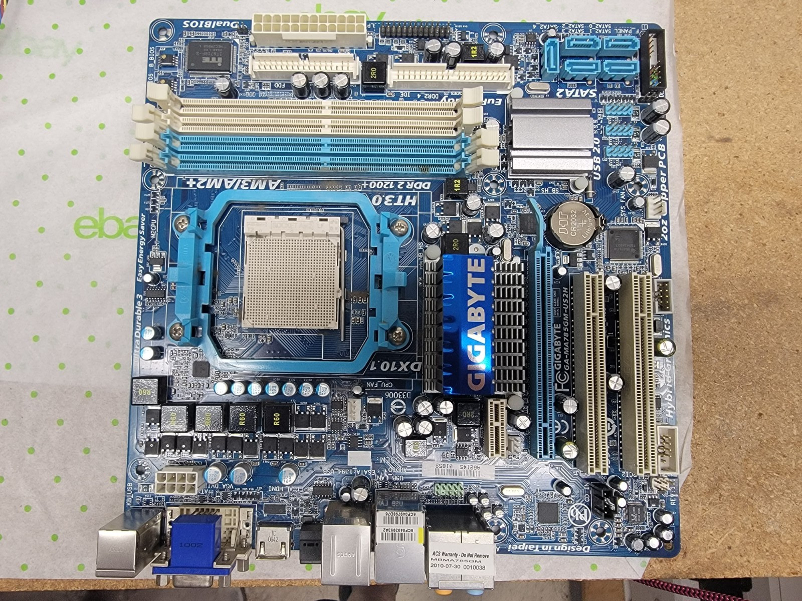 Gigabyte GA-MA785GM-US2H V1.1 Socket AM2 Motherboard