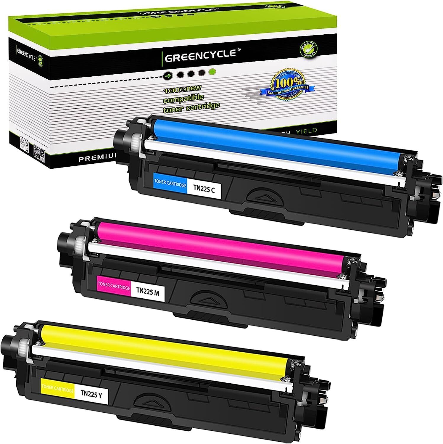 3PK TN225 CMY Color Toner cartridges Set For Brother DCP-9020CDN/CDW MFC-9340CDW