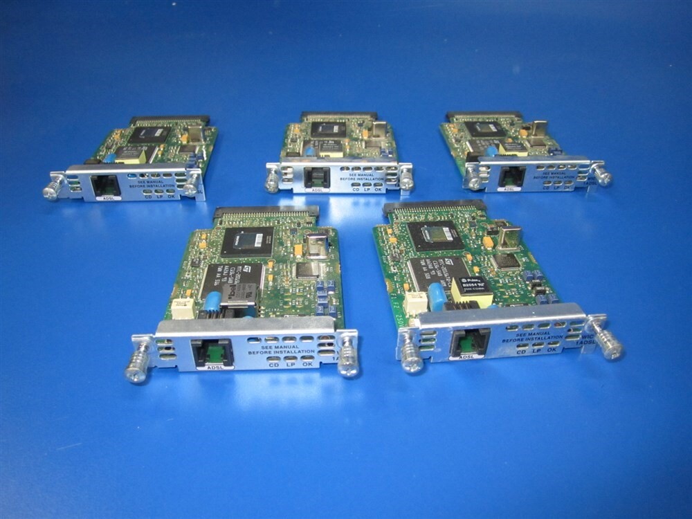 5 Genuine Cisco WIC-1ADSL Single Port ADSL WIC Router Module w/ Hologram