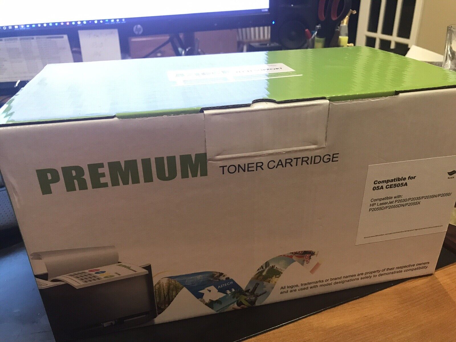 New  2-Pack Aztech Premium Compatible Toner Cartridges - HP 05A CE505A